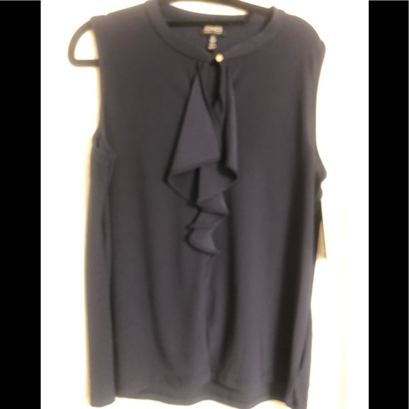 Jones New York Tops - Ladies NWT Navy Blue dressy sleeveless top.